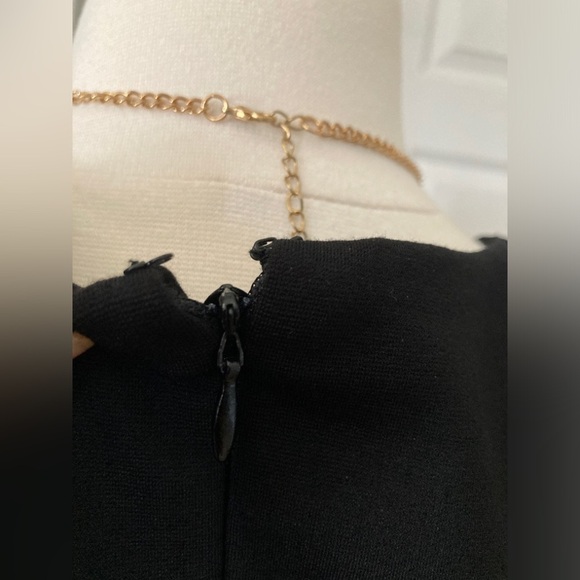 VELVET By Graham & Spencer Ajani Sleeveless Ponti Cocktail Black Dress Size L - Picture 7 of 12